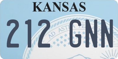 KS license plate 212GNN