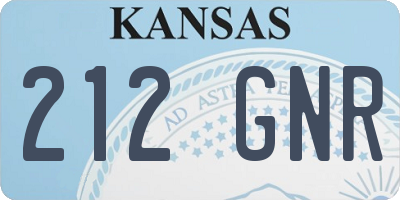 KS license plate 212GNR