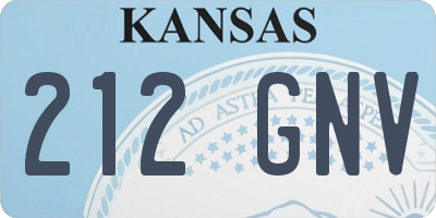 KS license plate 212GNV