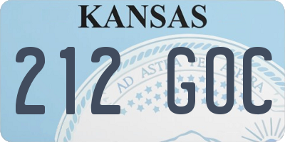 KS license plate 212GOC