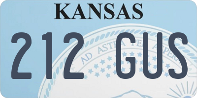 KS license plate 212GUS
