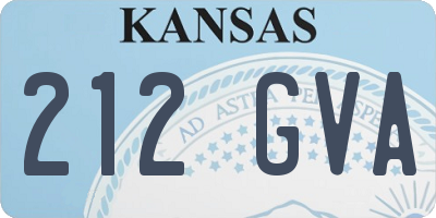 KS license plate 212GVA
