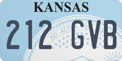 KS license plate 212GVB