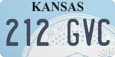 KS license plate 212GVC