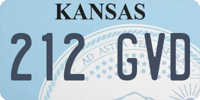 KS license plate 212GVD