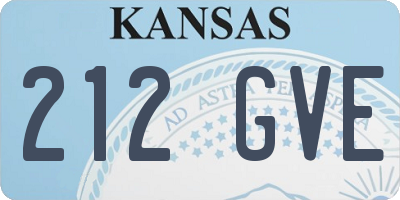KS license plate 212GVE