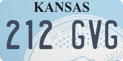KS license plate 212GVG