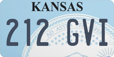 KS license plate 212GVI