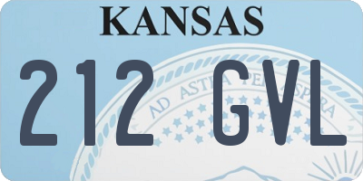 KS license plate 212GVL