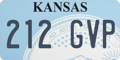 KS license plate 212GVP