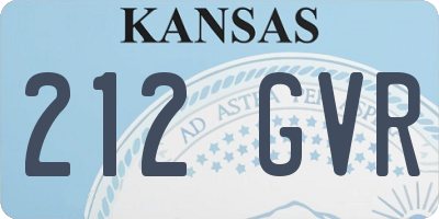 KS license plate 212GVR