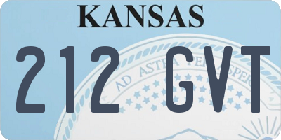 KS license plate 212GVT
