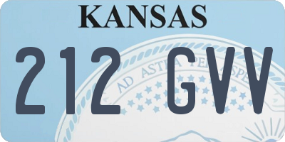 KS license plate 212GVV