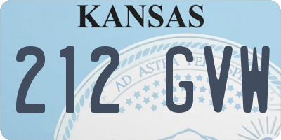 KS license plate 212GVW