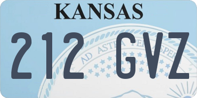 KS license plate 212GVZ
