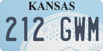 KS license plate 212GWM