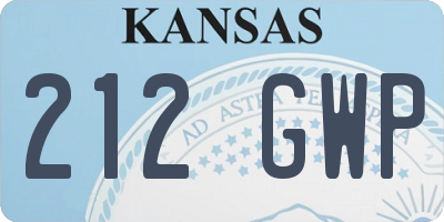 KS license plate 212GWP