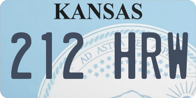 KS license plate 212HRW