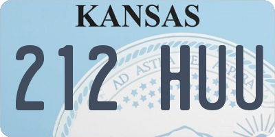 KS license plate 212HUU