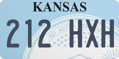 KS license plate 212HXH