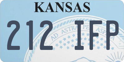 KS license plate 212IFP