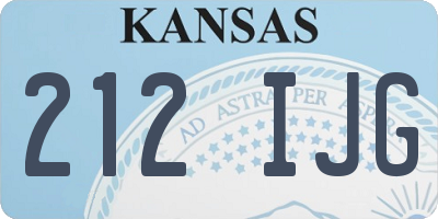 KS license plate 212IJG