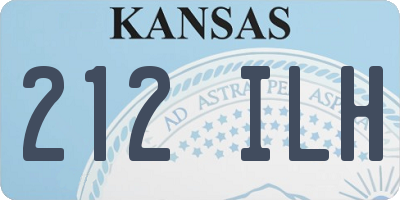 KS license plate 212ILH