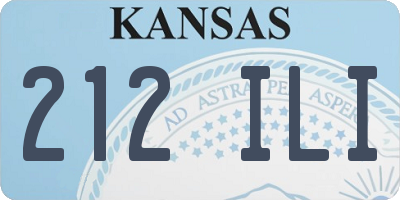 KS license plate 212ILI