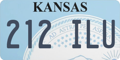 KS license plate 212ILU