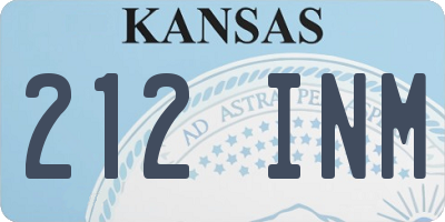 KS license plate 212INM