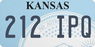 KS license plate 212IPQ