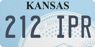 KS license plate 212IPR