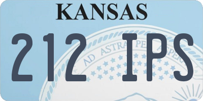 KS license plate 212IPS