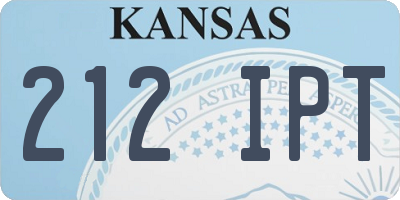 KS license plate 212IPT