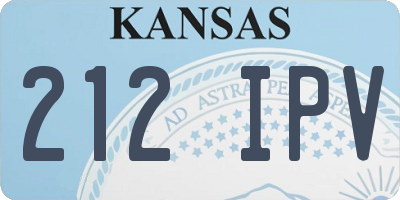 KS license plate 212IPV
