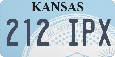 KS license plate 212IPX