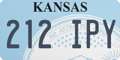 KS license plate 212IPY