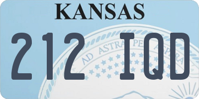 KS license plate 212IQD