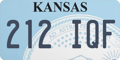 KS license plate 212IQF