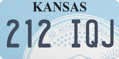 KS license plate 212IQJ