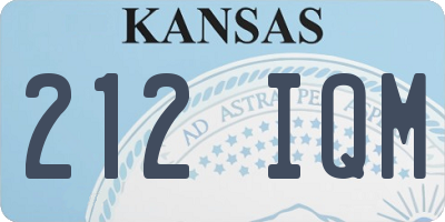 KS license plate 212IQM
