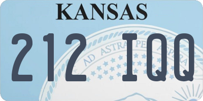 KS license plate 212IQQ