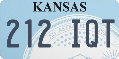 KS license plate 212IQT