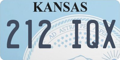 KS license plate 212IQX
