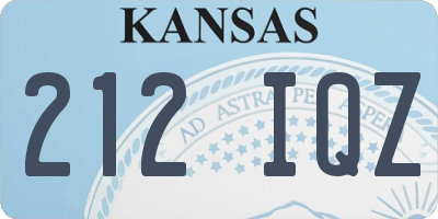 KS license plate 212IQZ