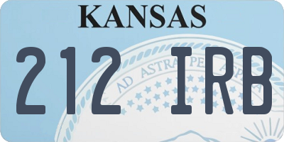 KS license plate 212IRB