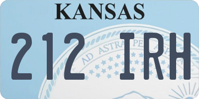 KS license plate 212IRH