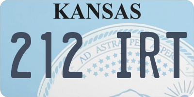 KS license plate 212IRT