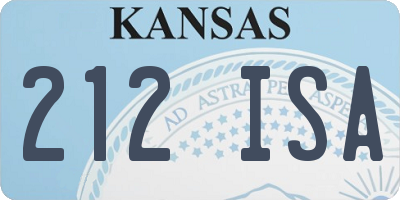 KS license plate 212ISA