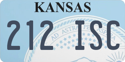 KS license plate 212ISC